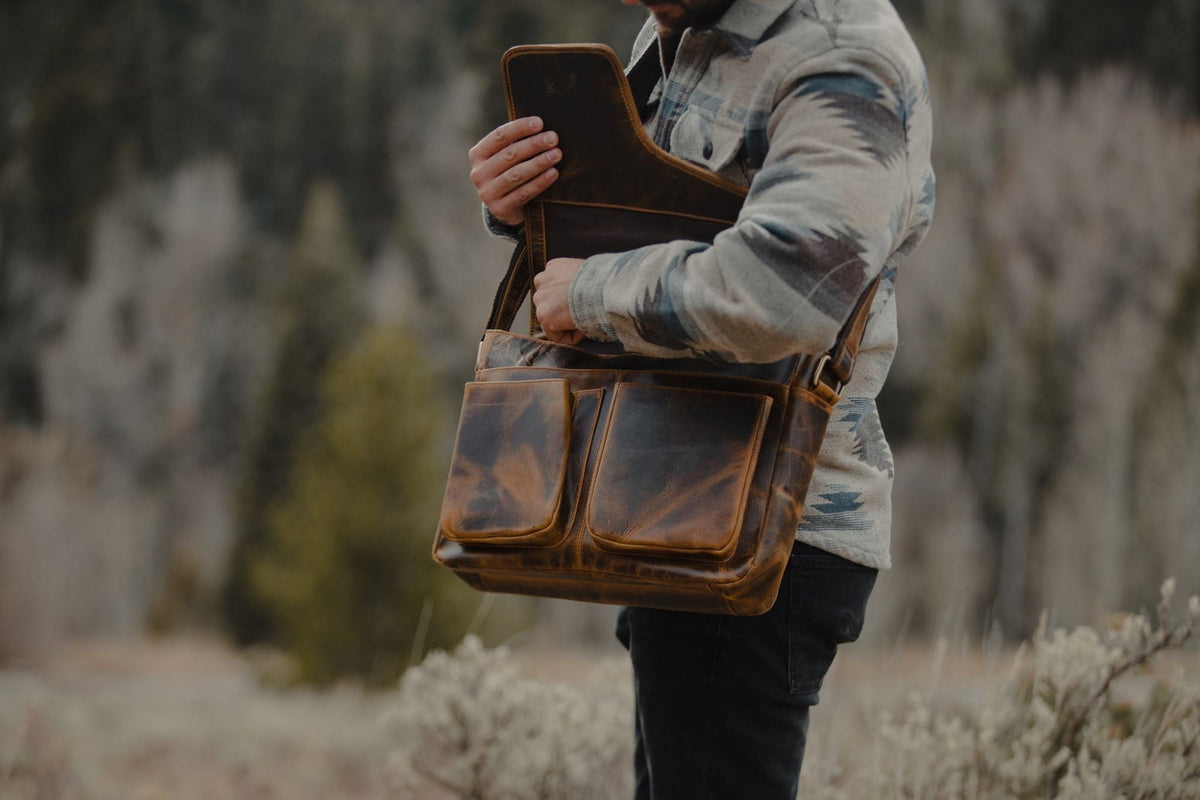 Buffalo Leather Messenger