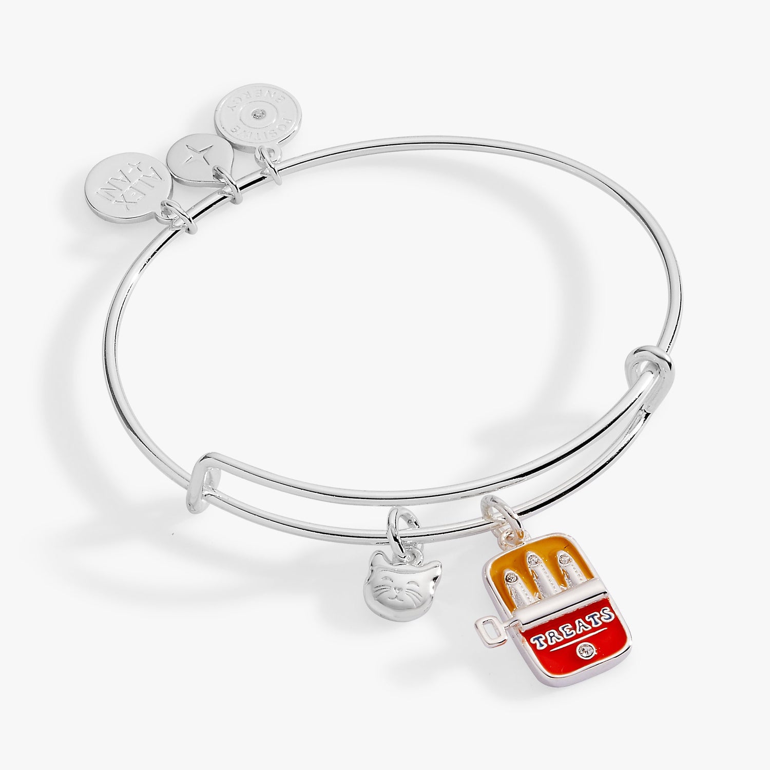 Cat &amp; Sardine Tin Duo Charm Bangle