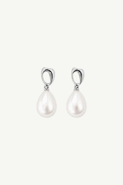 Gilded Pearl Drop Earrings
