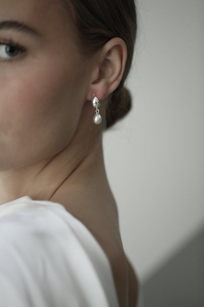 Orb Pearl Drop Earrings