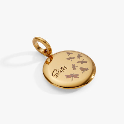 Sister Dragonfly Disc Charm