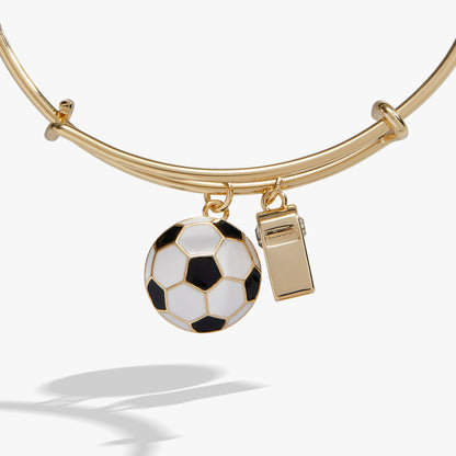 Soccer &amp; Whistle Charm Bangle