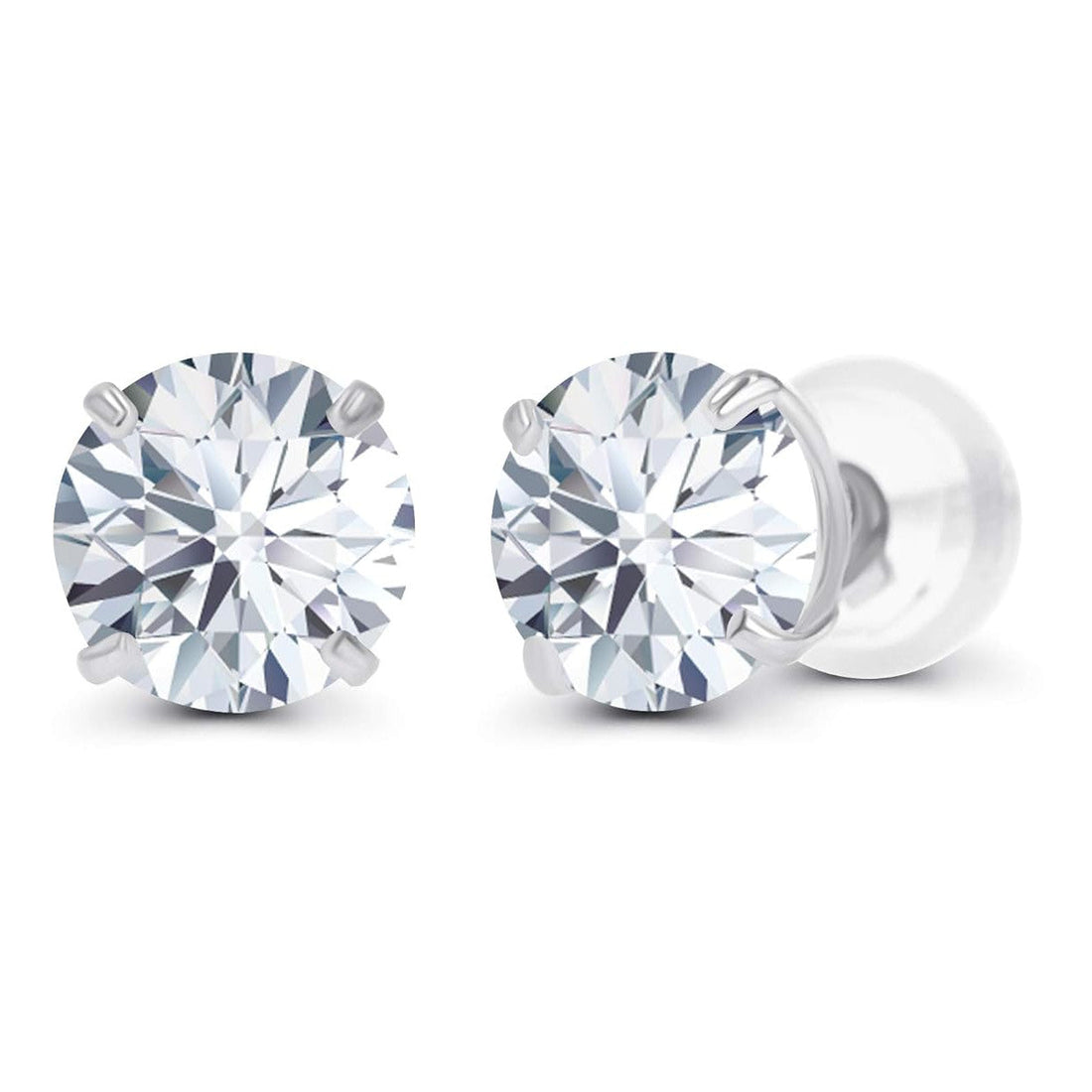 1.00 CTW AGI Certified Lab-Grown Diamond Stud Earrings in 14K Gold – E Color VS Clarity