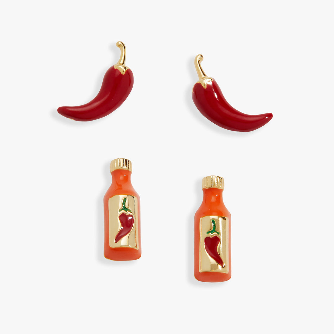 Taco Hot Sauce &amp; Pepper Stud Set