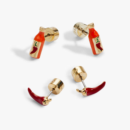 Taco Hot Sauce &amp; Pepper Stud Set