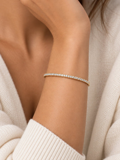 Gold Filled Thin Pave Cuff