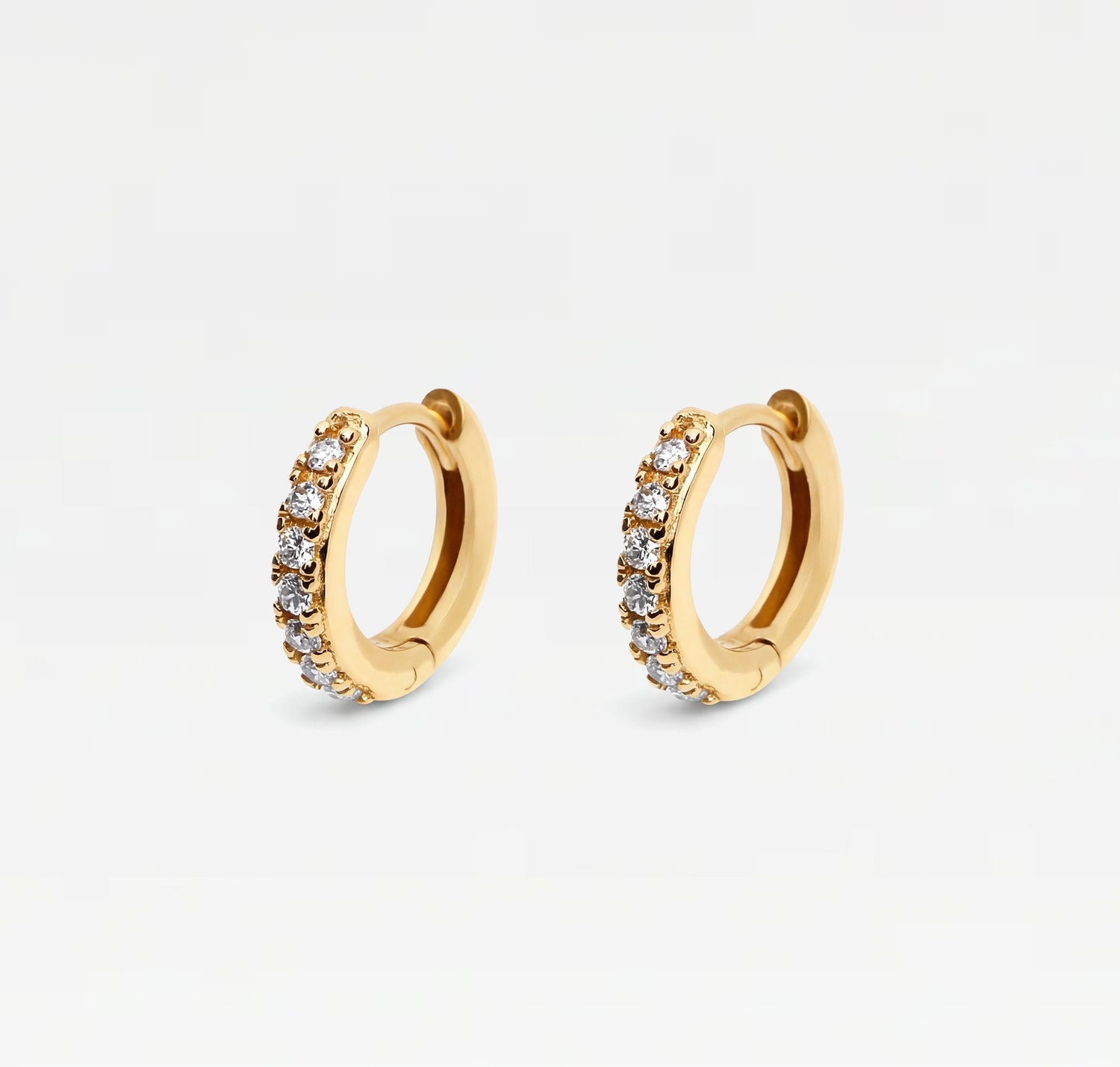 The Mini Pavé Huggie Earrings
