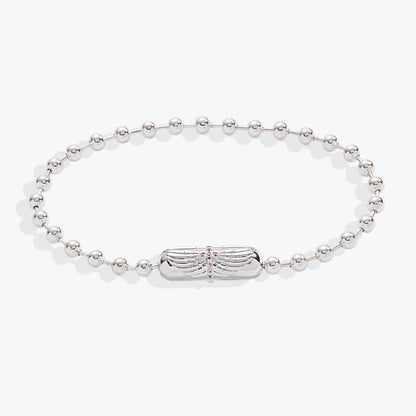 Wings with Cross Barrel Closure Bracelet