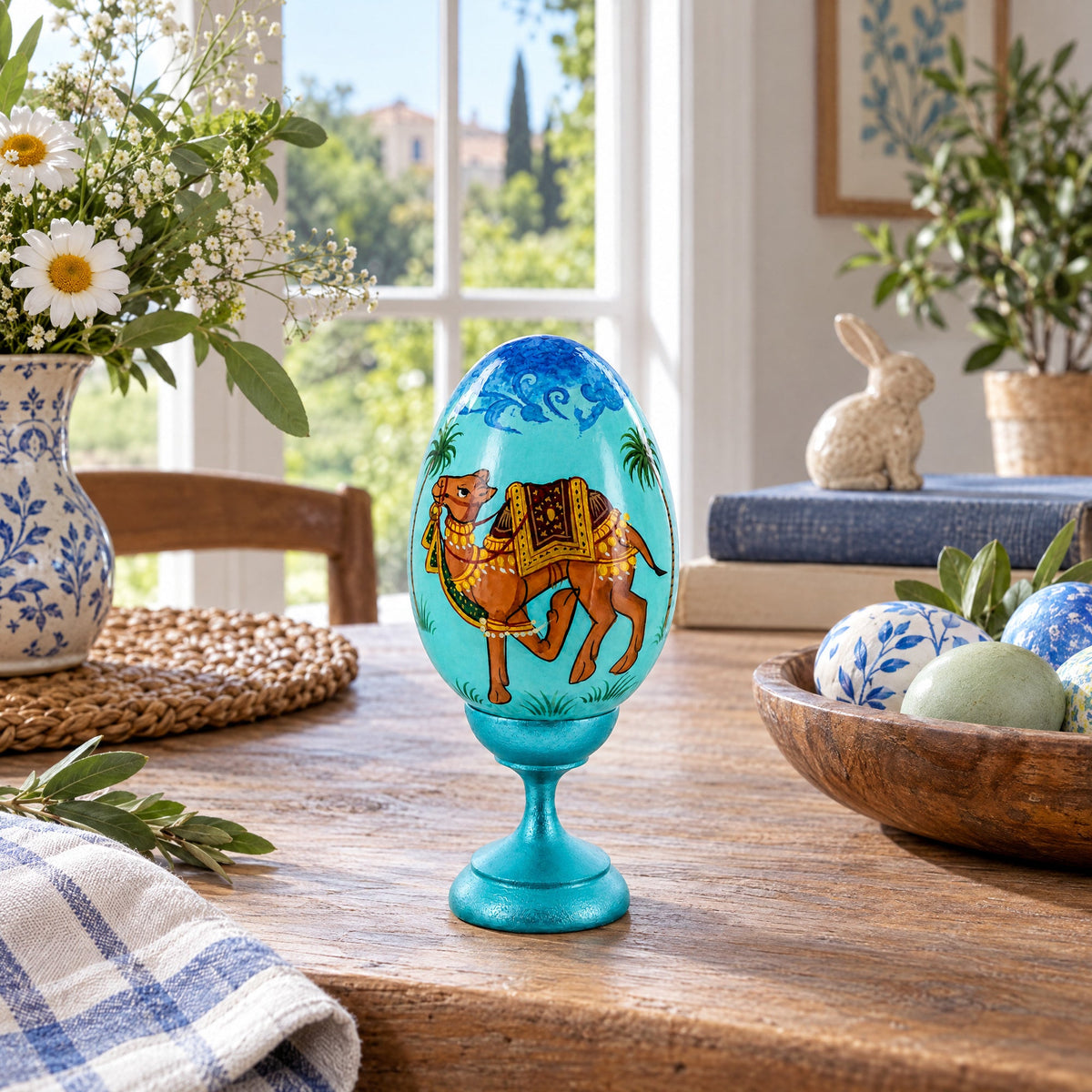 Royal Camel Wooden Easter Egg